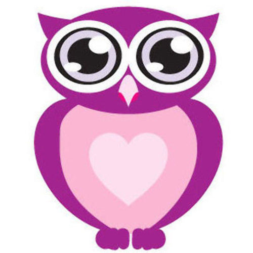 10 X Green owl with big eyes Wall Sticker - Totally Movable