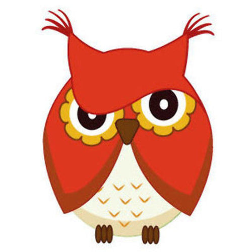10 X Cute yellow owl Wall Sticker - Totally Movable